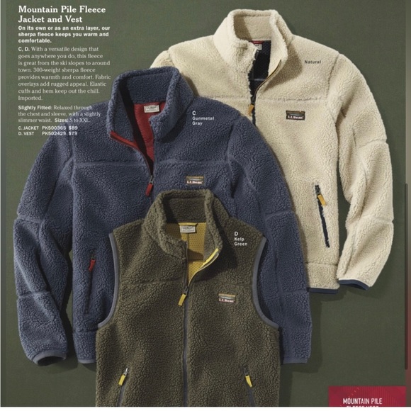 L.L. Bean | Men’s Mountain Pile Fleece Full Zip Jacket Medium - Picture 9 of 9